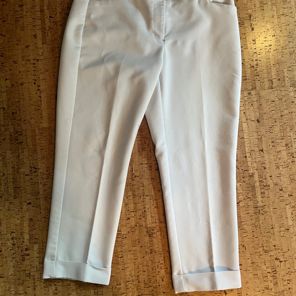 Tribal White Cuffed Pants